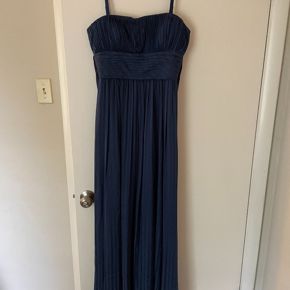BCBG Maxi Blue Pleated Dress